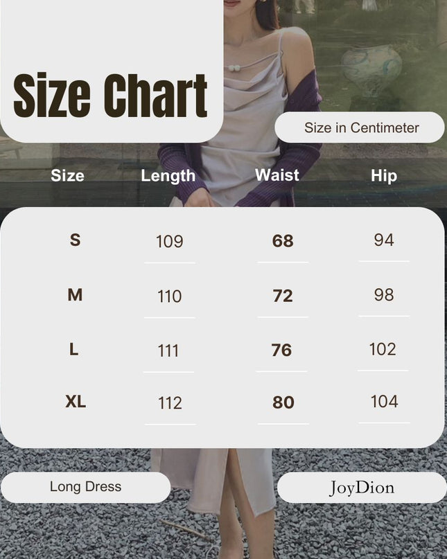 SE GENTLE SUN Elegant Cowl Neck Satin Strap Dress