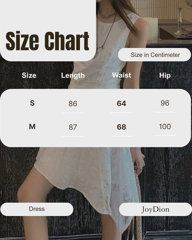 Y.JIA Gardenia White Lace Patchwork Sleeveless Slim Dress