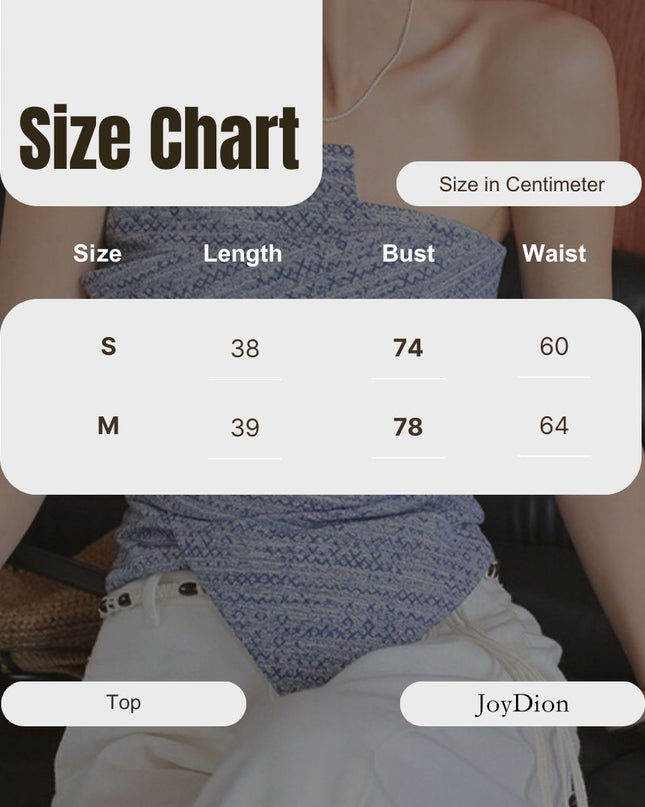 WGWE Asymmetrical Strapless Slim-Fit Sleeveless Top
