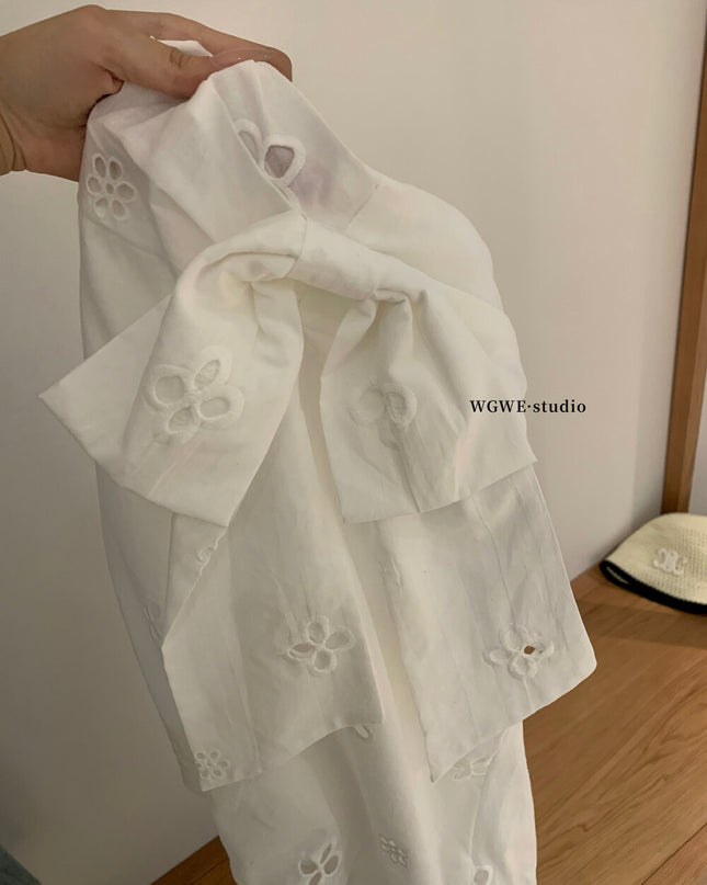 WGWE Sweet & Elegant Strapless Puff Blouse
