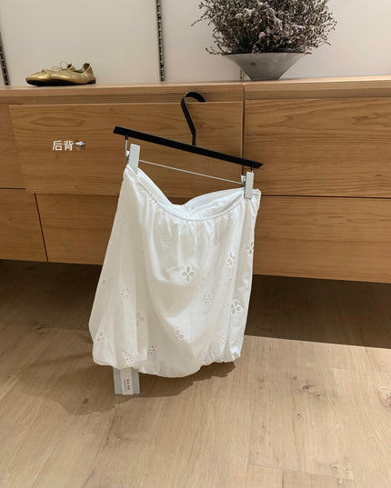 WGWE Sweet & Elegant Strapless Puff Blouse