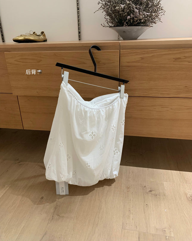 WGWE Sweet & Elegant Strapless Puff Blouse