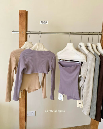 AS OFFICIAL Corset-Look Strapless Top + Bolero Two-Piece Set