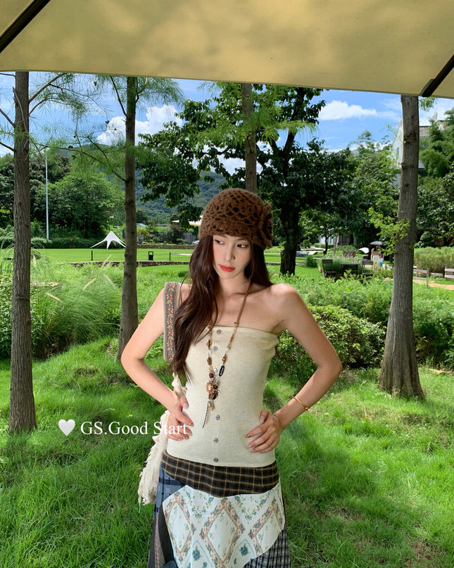 GS.GOOD START Essential Knit Tube Top