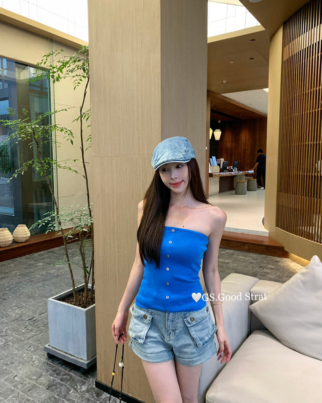 GS.GOOD START Essential Knit Tube Top