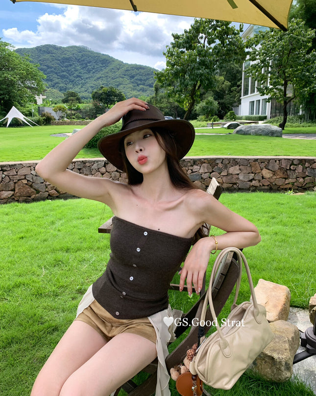 GS.GOOD START Essential Knit Tube Top