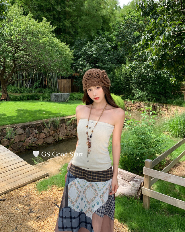 GS.GOOD START Essential Knit Tube Top