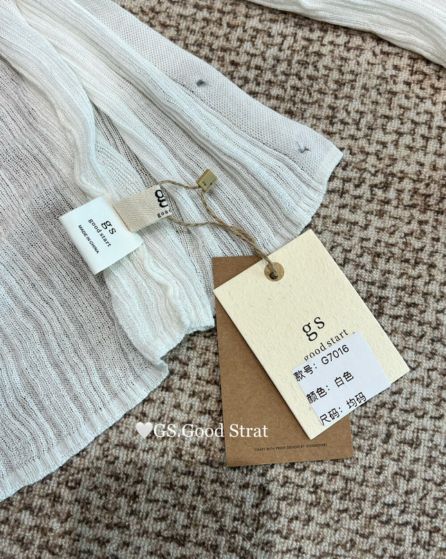 GS.GOOD START Pleated Knit Vest Top