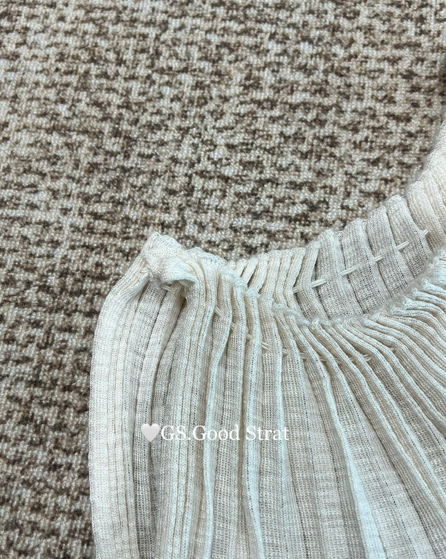 GS.GOOD START Pleated Knit Vest Top