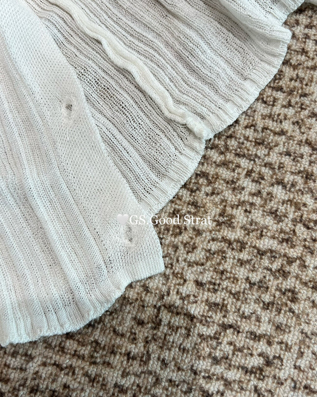 GS.GOOD START Pleated Knit Vest Top