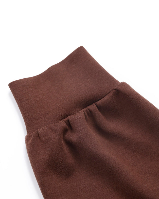 AIXILI Ruffled Off-Shoulder Sweatshirt + Fishtail Skirt Set