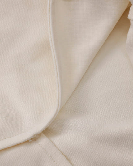 AIXILI Elegant V-Neck Ruched Knit Top with Flowing Tie