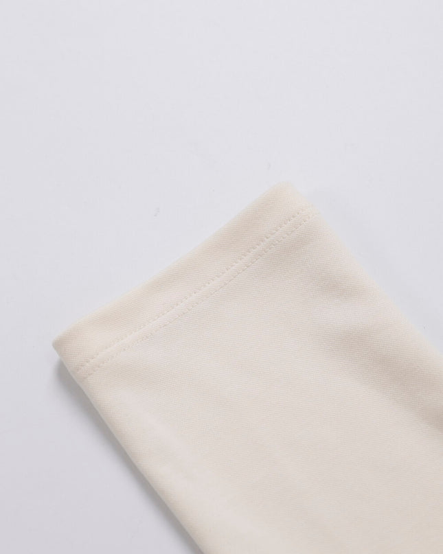 AIXILI Elegant V-Neck Ruched Knit Top with Flowing Tie