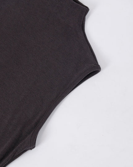 AIXILI High-Neck Draped Slim Fit Layering Dress