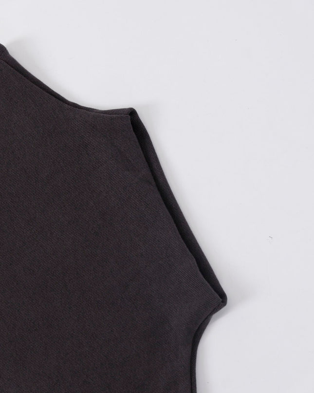 AIXILI High-Neck Draped Slim Fit Layering Dress