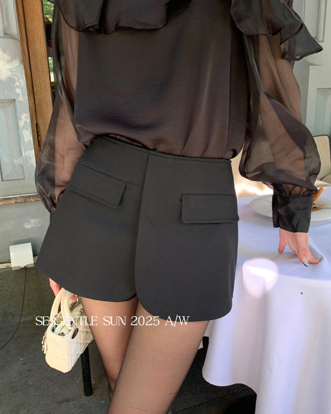 SE GENTLE SUN Elegant Refined Slim-Fit Skort