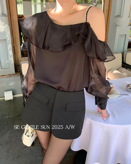 SE GENTLE SUN Elegant Refined Slim-Fit Skort