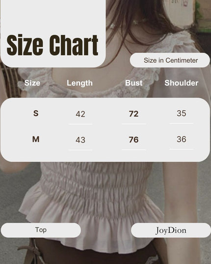 WGWE Youthful Ruffle Puff Sleeve Chiffon Blouse