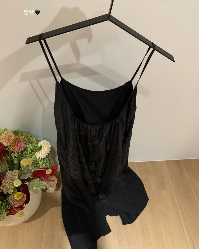 WGWE French Backless Beach Maxi Slip Dress