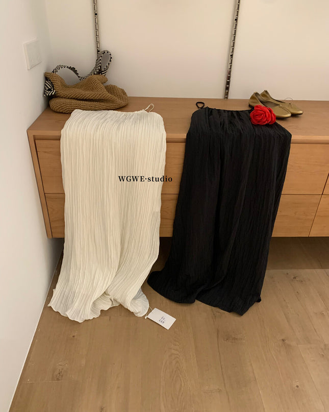 WGWE French Backless Beach Maxi Slip Dress