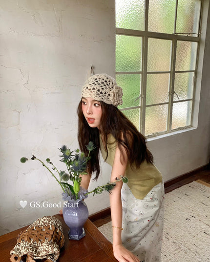 GS.GOOD START Asymmetrical Waist-Slimming Knit Tank