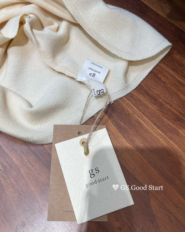 GS.GOOD START Asymmetrical Waist-Slimming Knit Tank
