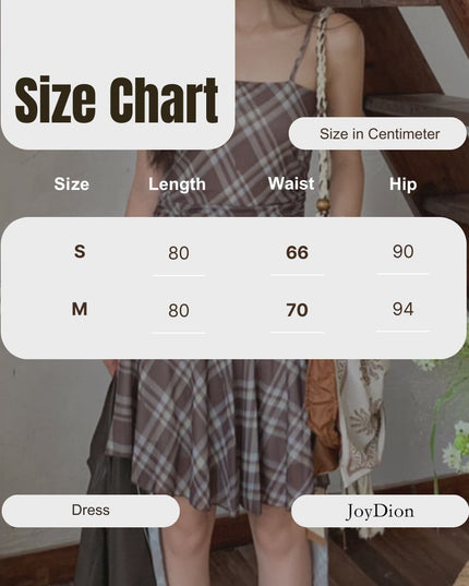 GS.GOOD START Asymmetrical Plaid Cami Dress Set