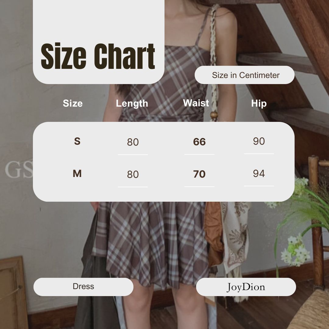 GS.GOOD START Asymmetrical Plaid Cami Dress Set