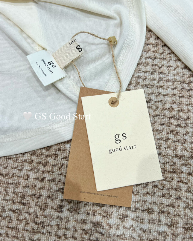 GS.GOOD START Twisted Shoulder Long-Sleeve Base Top