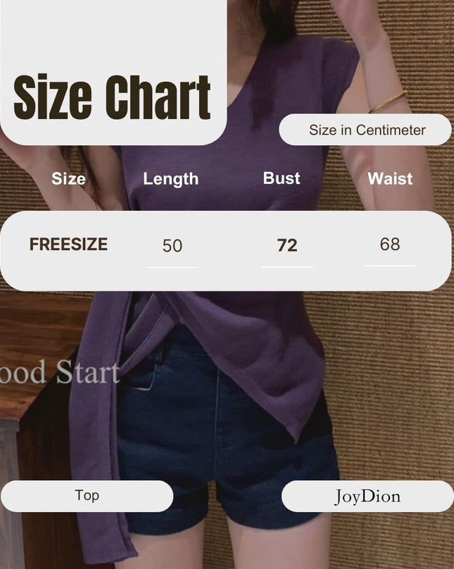 GS.GOOD START Waist-Cinching Knit Femme Top