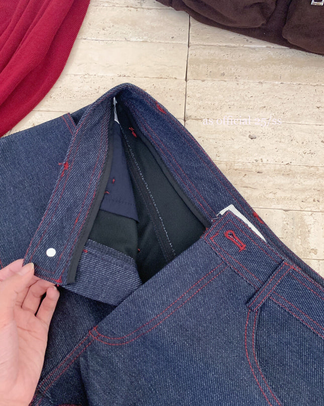 AS OFFICIAL Classic High-Waist Denim Shorts