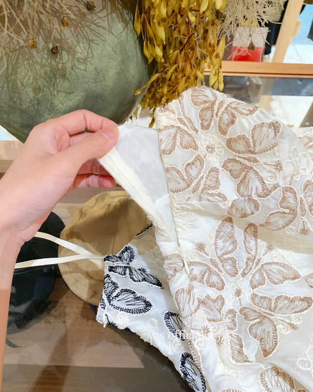 AS OFFICIAL Luxe Butterfly Embroidered Cami Top