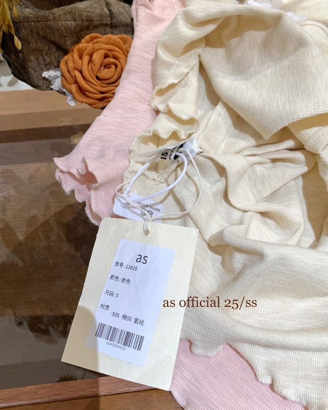 AS OFFICIAL Lace Floral Ribbon Off-Shoulder Top