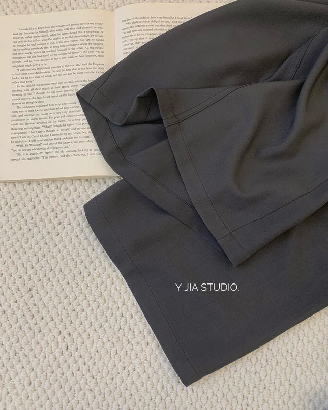 Y.JIA Cable Knit Polo Vest + Relaxed Balloon Trouser Set