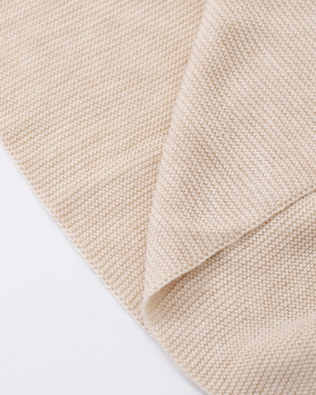 AIXILI Asymmetrical Off-Shoulder Knit Sweater with Waist Tie (wool)