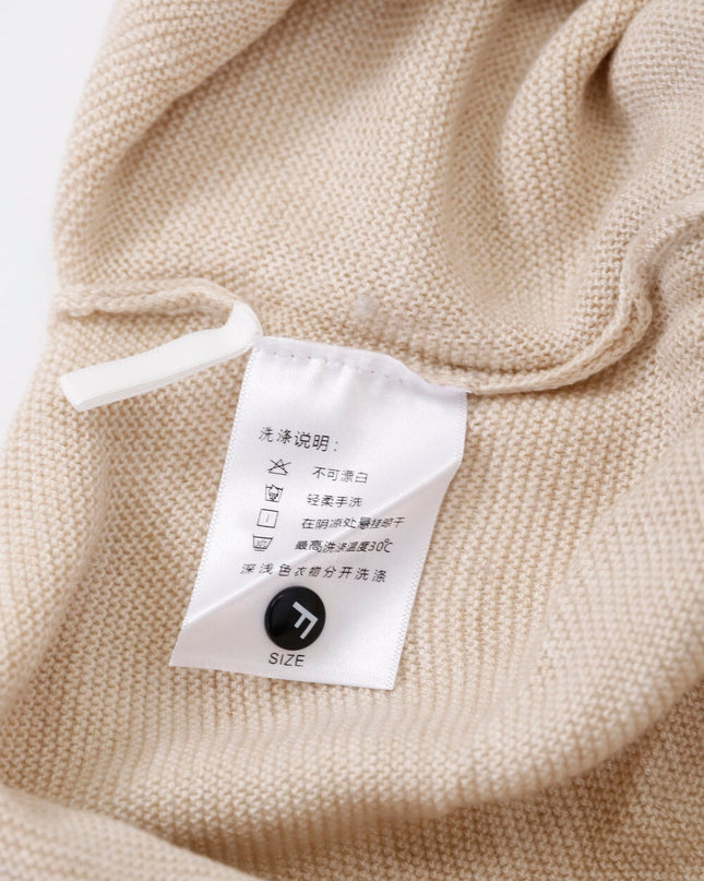 AIXILI Asymmetrical Off-Shoulder Knit Sweater with Waist Tie (wool)