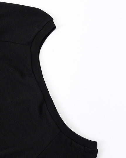 AIXILI Asymmetrical Hem Slim-Fit Knit Top