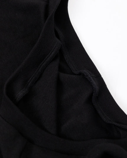 AIXILI Asymmetrical Hem Slim-Fit Knit Top