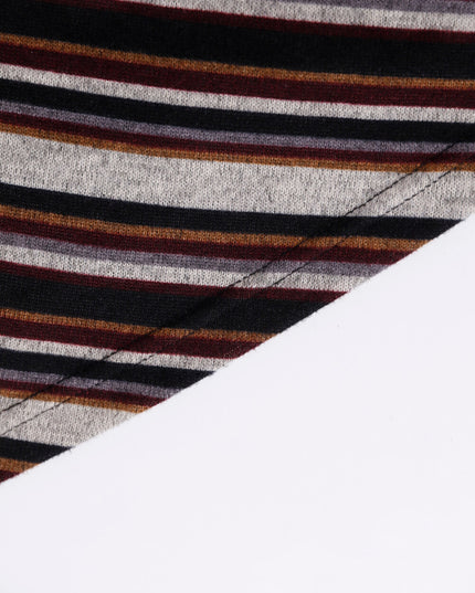 AIXILI Striped Drape High-Waist Maxi Skirt