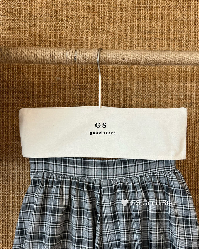 GS.GOOD START Sweet Plaid Bubble Skirt Shorts