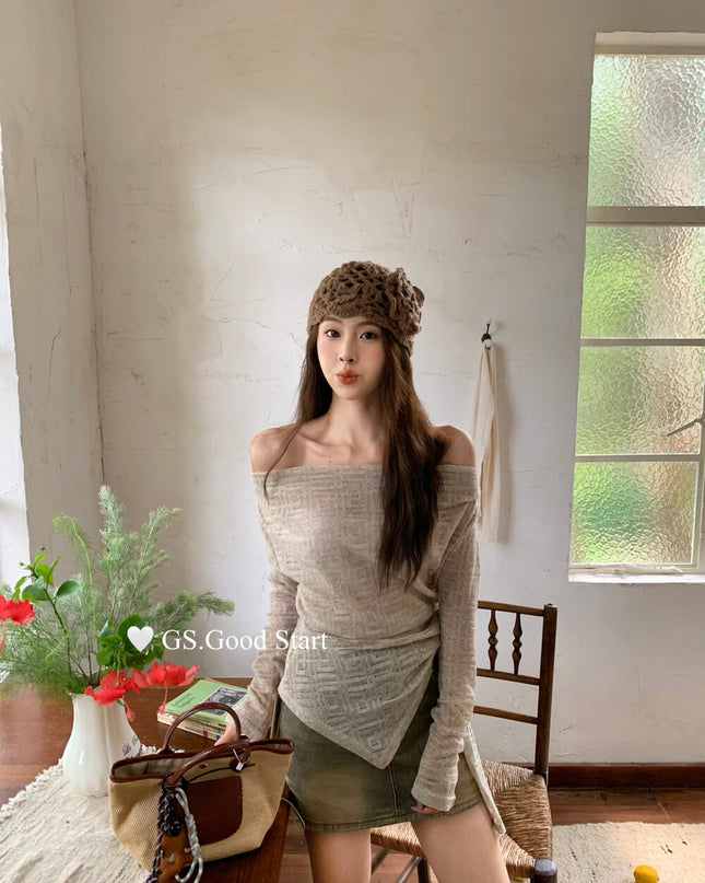 GS.GOOD START Tie-Waist Slimming Blouse