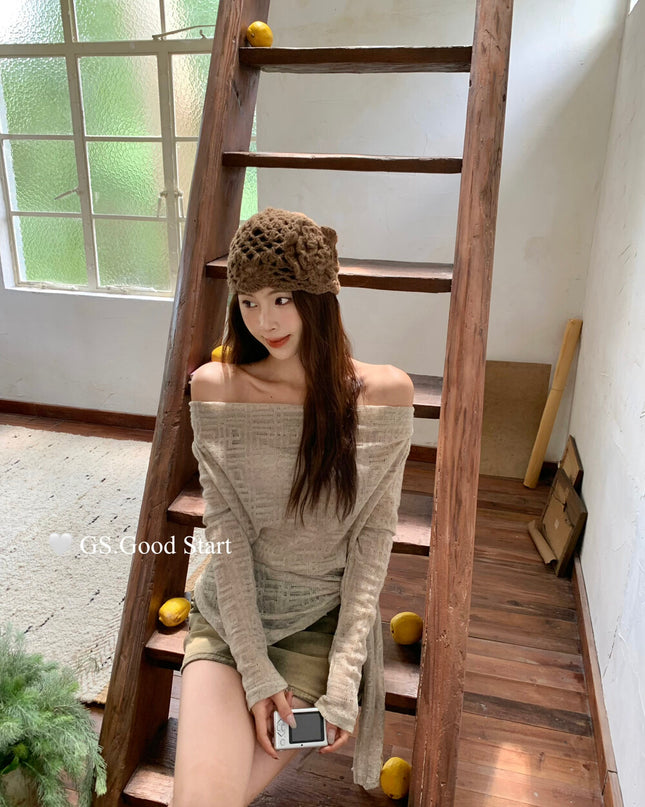GS.GOOD START Tie-Waist Slimming Blouse