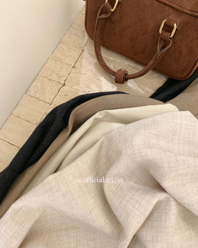 AS OFFICIAL Trendy Wide-Leg Tailored Trousers