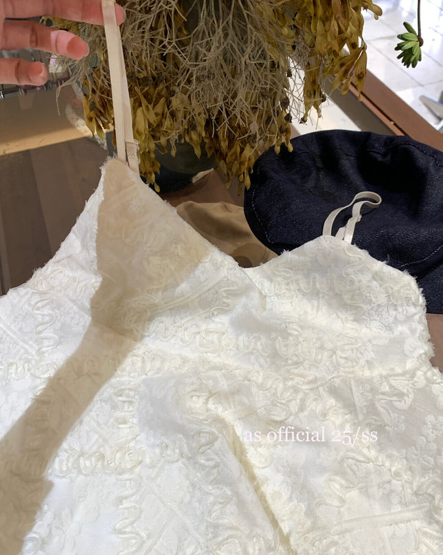 AS OFFICIAL French Romantic Puff Cami Top