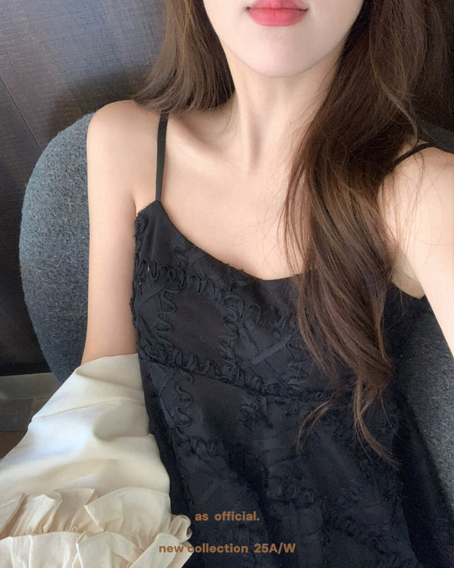 AS OFFICIAL French Romantic Puff Cami Top