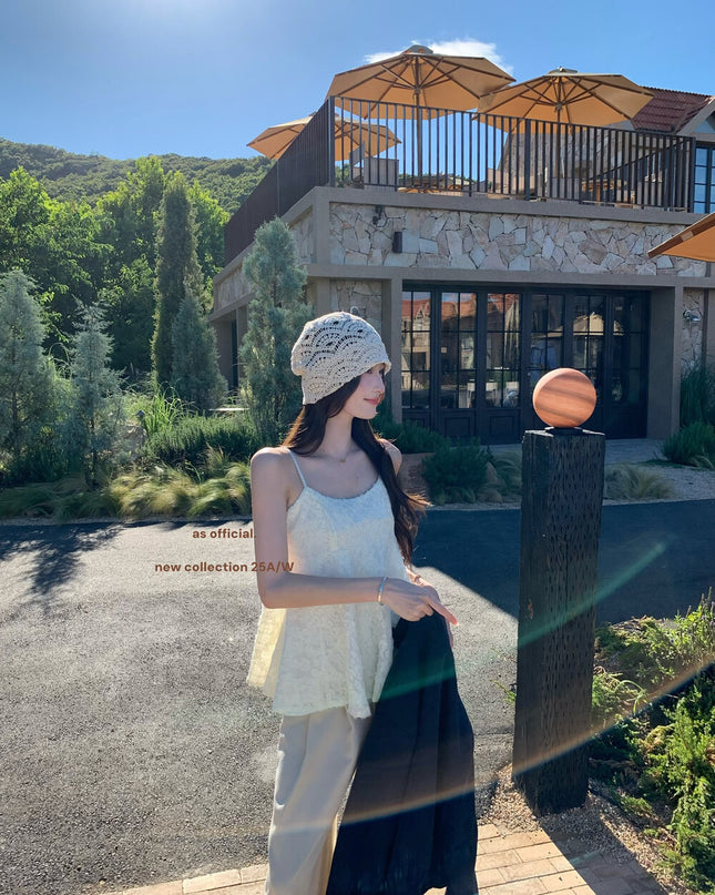 AS OFFICIAL French Romantic Puff Cami Top