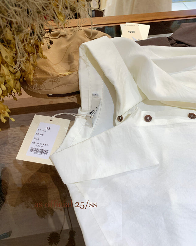 AS OFFICIAL Low-Rise Belted Shirt