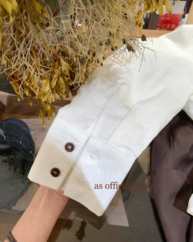 AS OFFICIAL Low-Rise Belted Shirt