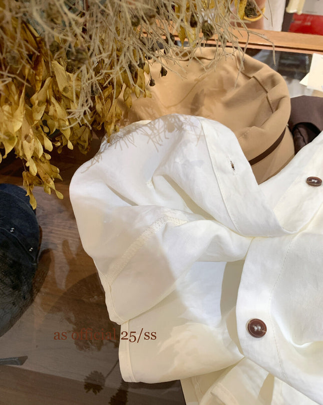 AS OFFICIAL Low-Rise Belted Shirt