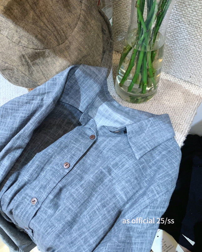 AS OFFICIAL Polo Collar Shirt Dress with Belt